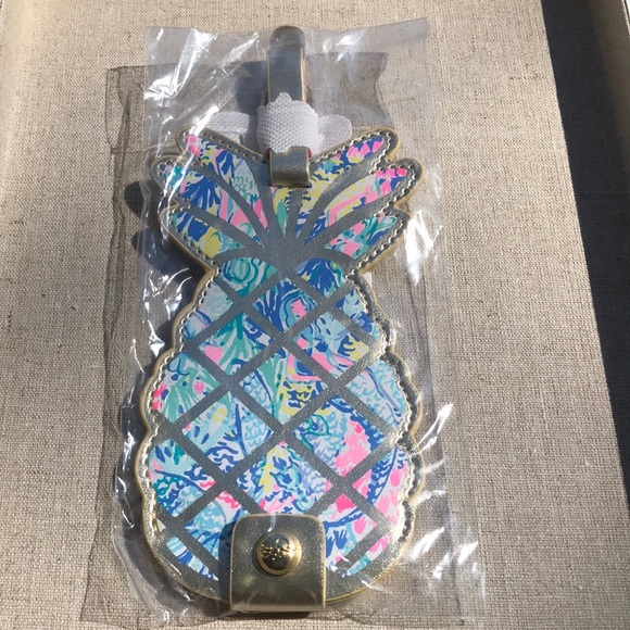 NWT Lilly Pulitzer Pineapple Luggage Tag - Picture 4 of 7